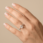Melina丨Oval Cut Pave Solitaire 1CT Lab Grown Engagement Ring - Rings