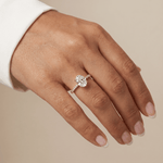 Melina丨Oval Cut Pave Solitaire 1CT Lab Grown Engagement Ring - Rings