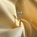 Melina丨Oval Cut Pave Solitaire 3CT Lab Grown Engagement Ring - Rings