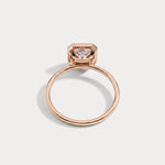 Loretta丨Asscher Lab Diamond Hidden Accent Engagement Ring - Rings