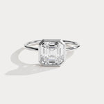 Loretta丨Asscher Lab Diamond Hidden Accent Engagement Ring - Rings
