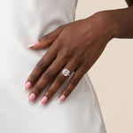 Loretta丨Asscher Lab Diamond Hidden Accent Engagement Ring - Rings