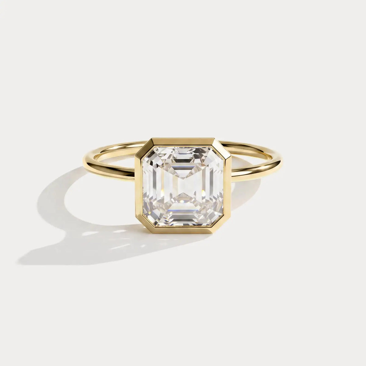 Loretta丨Asscher Lab Diamond Hidden Accent Engagement Ring - Rings