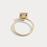 Loretta丨Asscher Lab Diamond Hidden Accent Engagement Ring - Rings