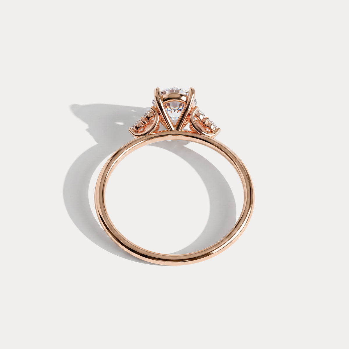 Juliette丨1CT Pear Cut Lab Grown Diamond Cluster Ring with Round Accents in 14K Gold/Platinum - Rings