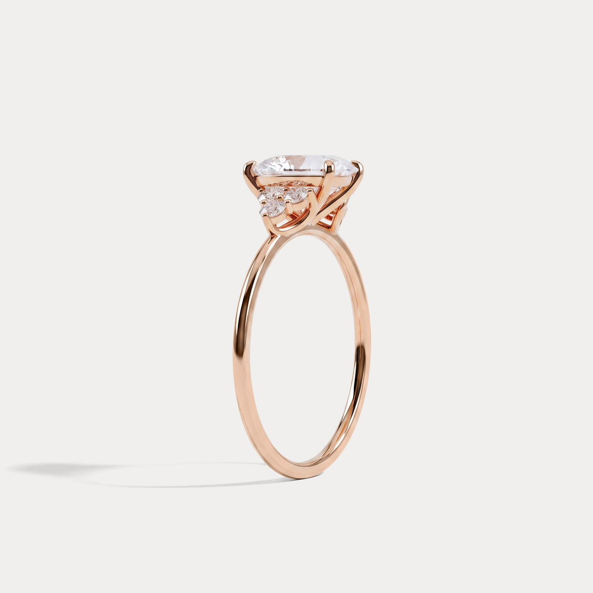 Juliette丨1CT Pear Cut Lab Grown Diamond Cluster Ring with Round Accents in 14K Gold/Platinum - Rings