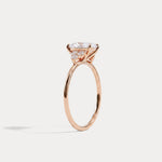 Juliette丨1CT Pear Cut Lab Grown Diamond Cluster Ring with Round Accents in 14K Gold/Platinum - Rings