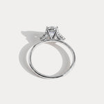 Juliette丨1CT Pear Cut Lab Grown Diamond Cluster Ring with Round Accents in 14K Gold/Platinum - Rings