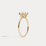 Juliette丨1CT Pear Cut Lab Grown Diamond Cluster Ring with Round Accents in 14K Gold/Platinum - Rings