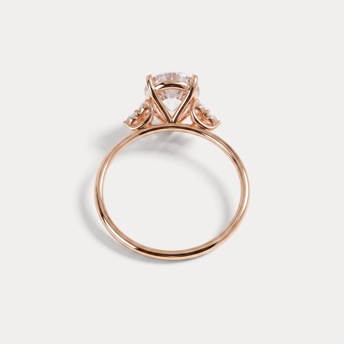 Juliette丨2CT Pear Cut Lab Grown Diamond Cluster Ring with Round Accents in 14K Gold/Platinum - Rings