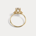 Juliette丨2CT Pear Cut Lab Grown Diamond Cluster Ring with Round Accents in 14K Gold/Platinum - Rings