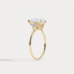 Juliette丨2CT Pear Cut Lab Grown Diamond Cluster Ring with Round Accents in 14K Gold/Platinum - Rings