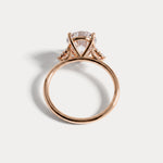 Juliette丨3CT Pear Cut Lab Grown Diamond Cluster Ring with Round Accents in 14K Gold/Platinum - Rings