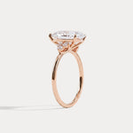 Juliette丨3CT Pear Cut Lab Grown Diamond Cluster Ring with Round Accents in 14K Gold/Platinum - Rings