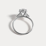 Juliette丨3CT Pear Cut Lab Grown Diamond Cluster Ring with Round Accents in 14K Gold/Platinum - Rings