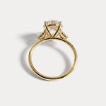 Juliette丨3CT Pear Cut Lab Grown Diamond Cluster Ring with Round Accents in 14K Gold/Platinum - Rings