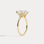 Juliette丨3CT Pear Cut Lab Grown Diamond Cluster Ring with Round Accents in 14K Gold/Platinum - Rings