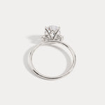 Olivia丨2CT Three-Stone Lotus-Inspired Lab-grown Diamond Engagement Ring - Rings