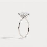 Olivia丨2CT Three-Stone Lotus-Inspired Lab-grown Diamond Engagement Ring - Rings