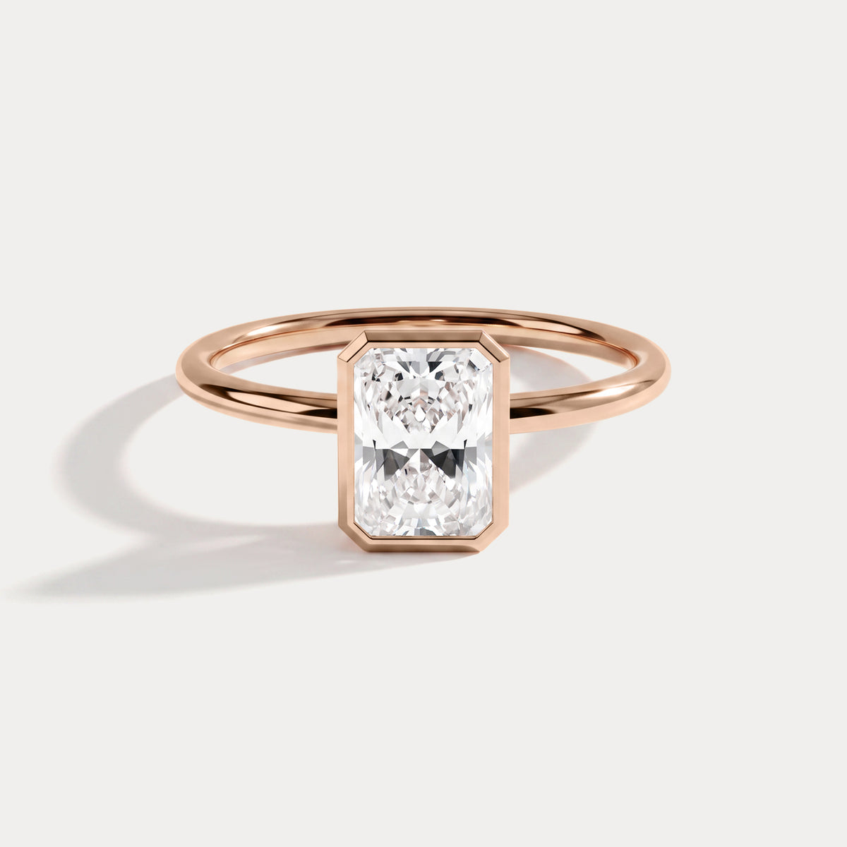 Nyla丨14K Solid Gold 1CT Solitaire Lab-Grown Diamond Bezel Engagement Ring - Rings
