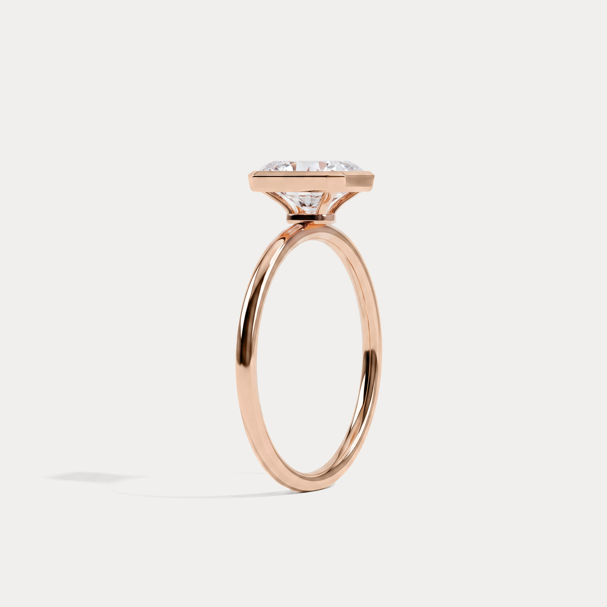 Nyla丨14K Solid Gold 1CT Solitaire Lab-Grown Diamond Bezel Engagement Ring - Rings