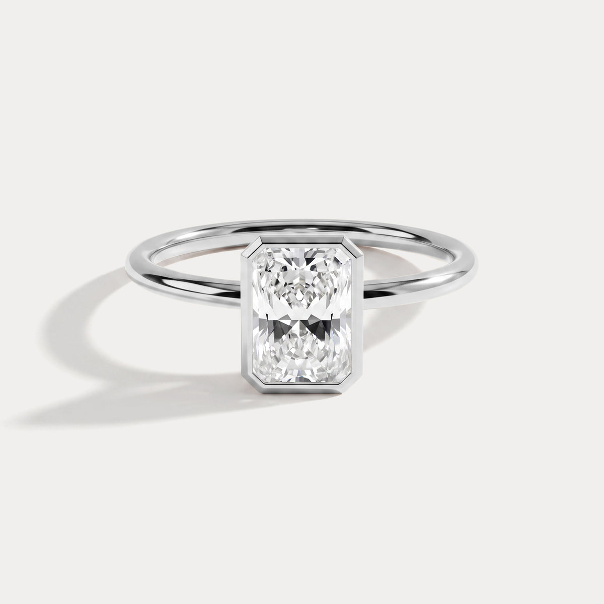 Nyla丨14K Solid Gold 1CT Solitaire Lab-Grown Diamond Bezel Engagement Ring - Rings