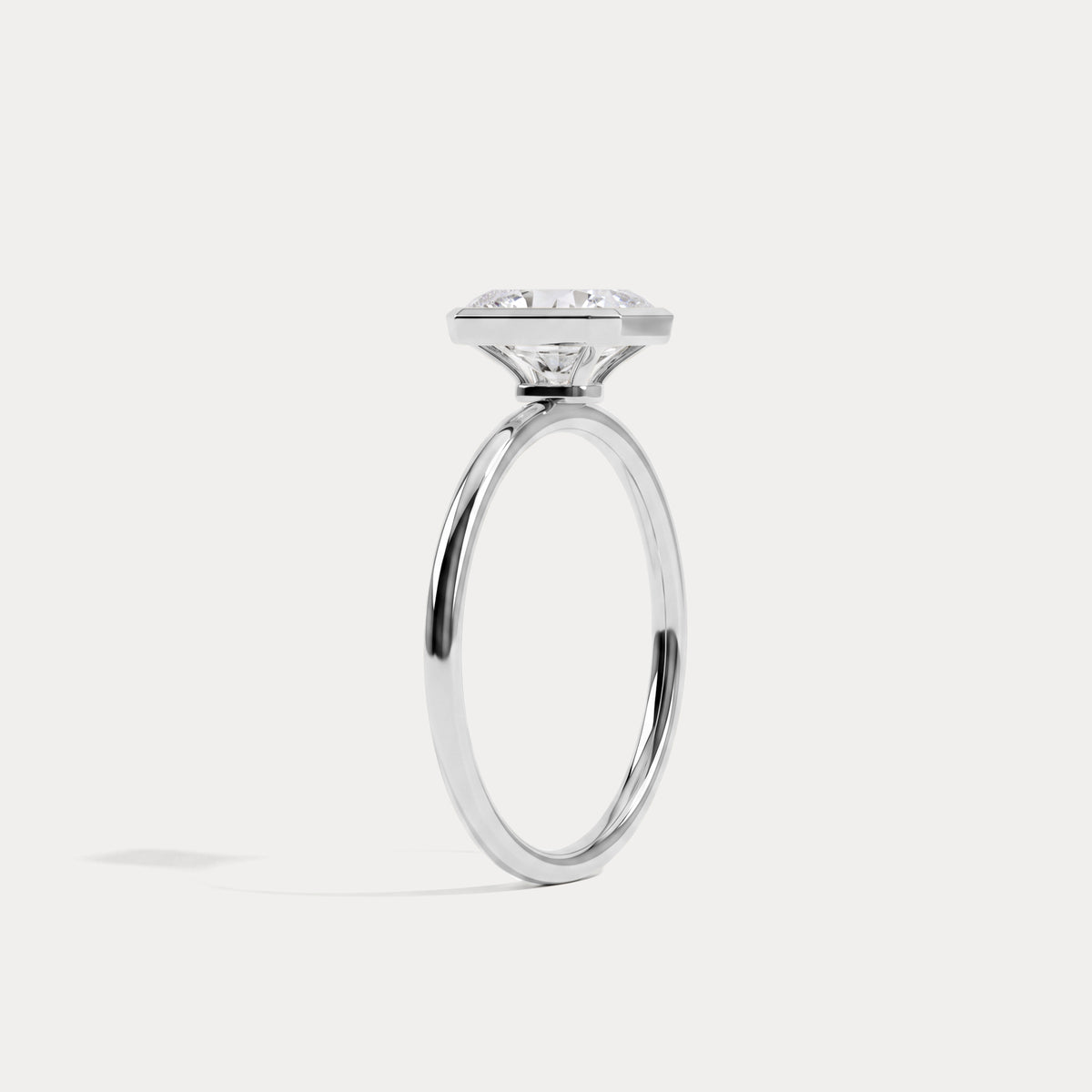 Nyla丨14K Solid Gold 1CT Solitaire Lab-Grown Diamond Bezel Engagement Ring - Rings