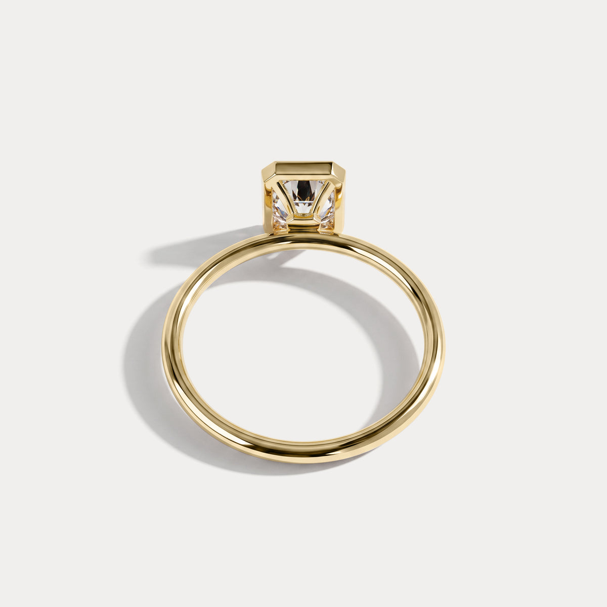 Nyla丨14K Solid Gold 1CT Solitaire Lab-Grown Diamond Bezel Engagement Ring - Rings