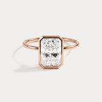 Nyla丨14K Solid Gold 2CT Solitaire Lab-Grown Diamond Bezel Engagement Ring - Rings