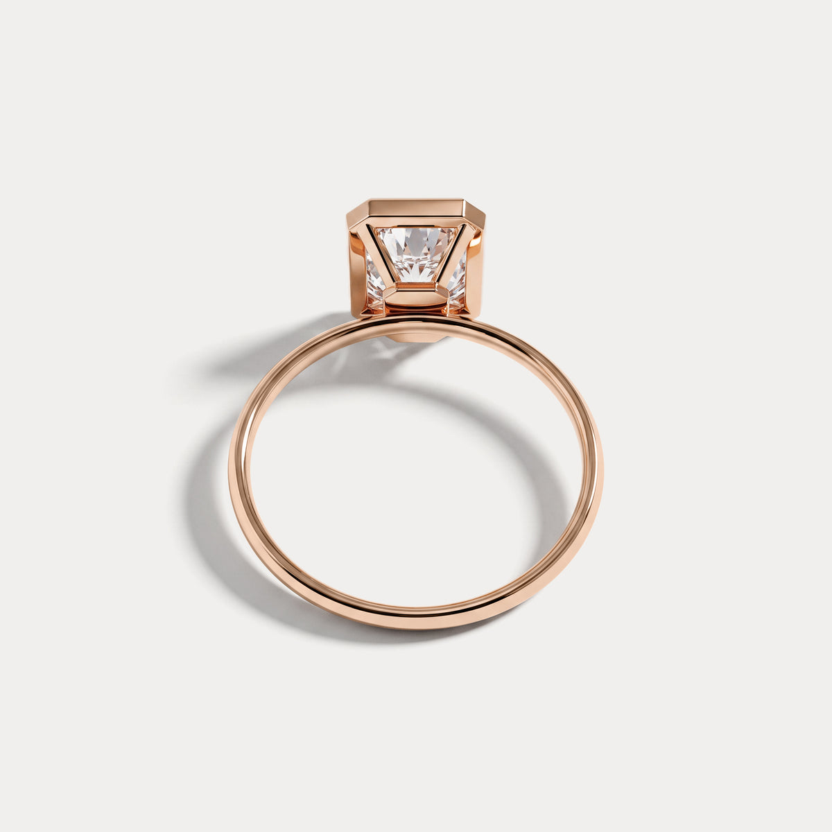Nyla丨14K Solid Gold 2CT Solitaire Lab-Grown Diamond Bezel Engagement Ring - Rings
