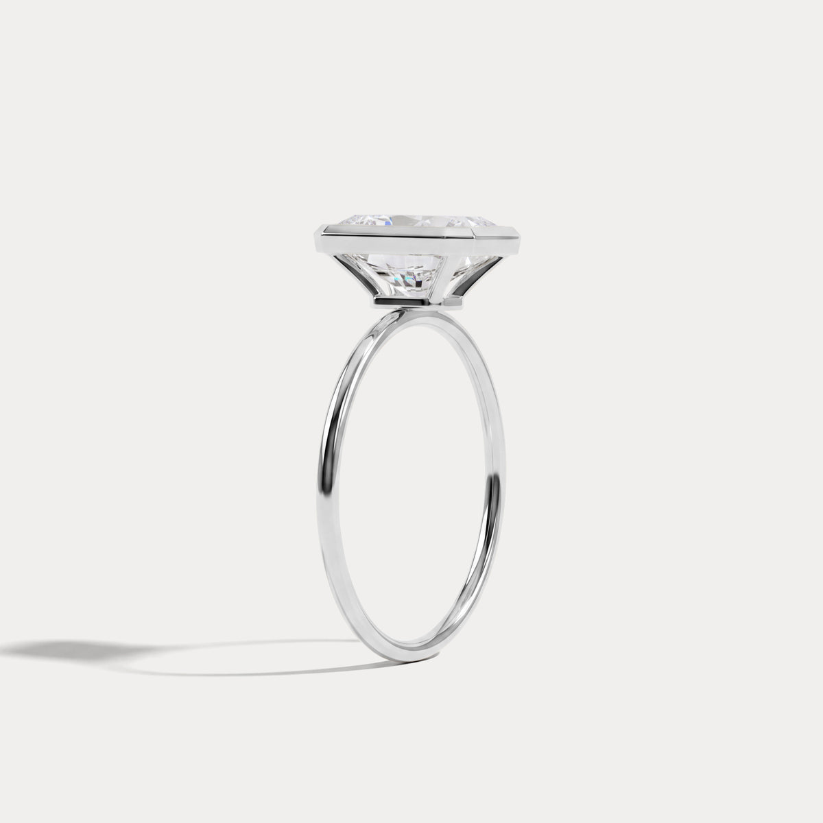 Nyla丨14K Solid Gold 2CT Solitaire Lab-Grown Diamond Bezel Engagement Ring - Rings