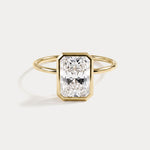 Nyla丨14K Solid Gold 2CT Solitaire Lab-Grown Diamond Bezel Engagement Ring - Rings