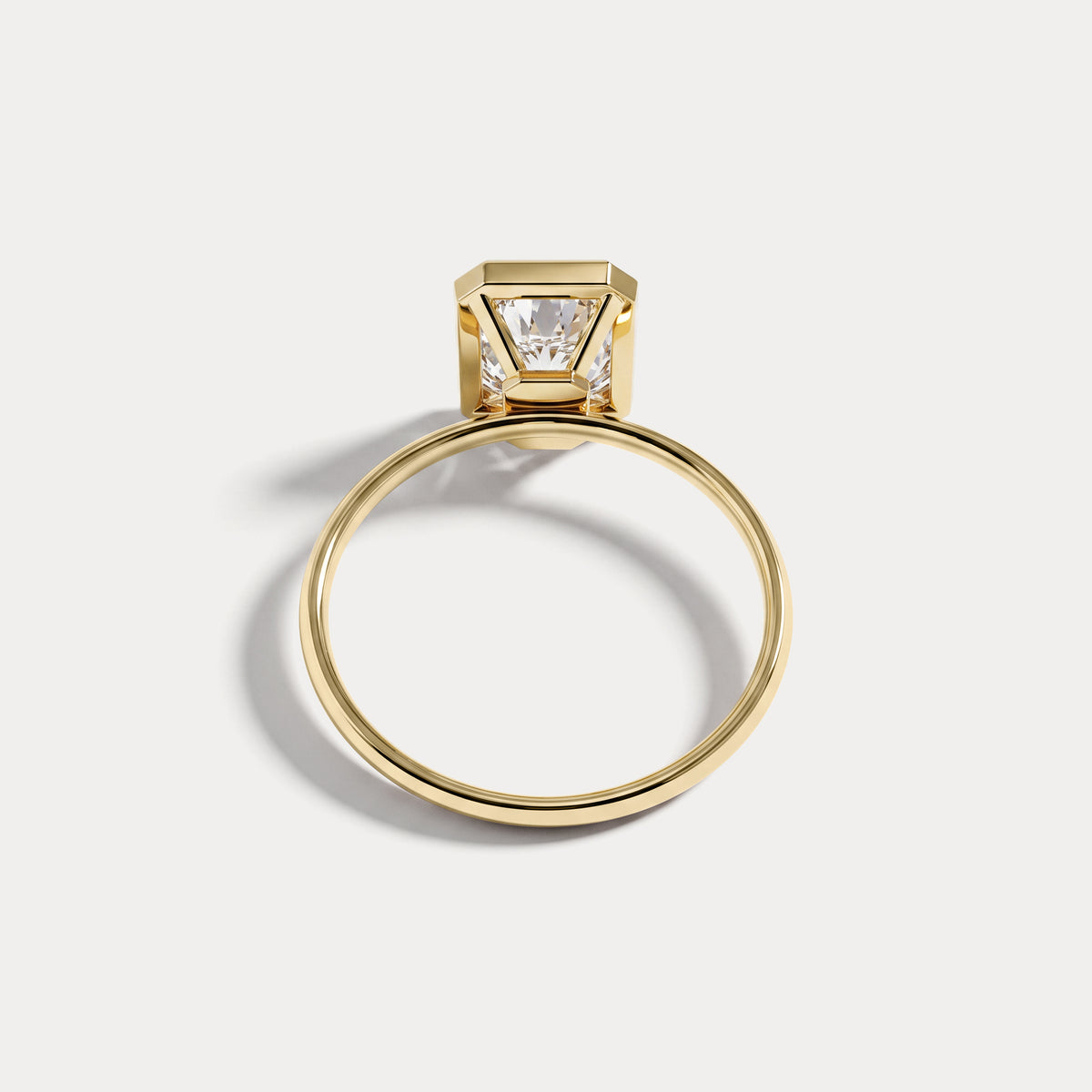 Nyla丨14K Solid Gold 2CT Solitaire Lab-Grown Diamond Bezel Engagement Ring - Rings