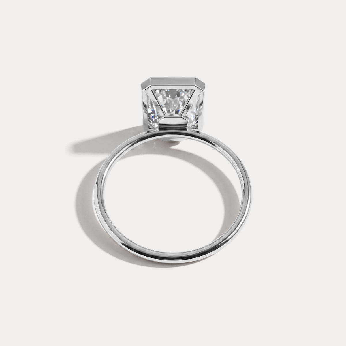 Nyla丨14K Solid Gold 3CT Solitaire Lab-Grown Diamond Bezel Engagement Ring - Rings