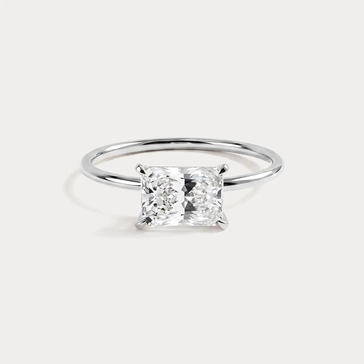 Jayla丨Minimalist Radiant Cut 1CT Lab Diamond Engagement Ring - Rings