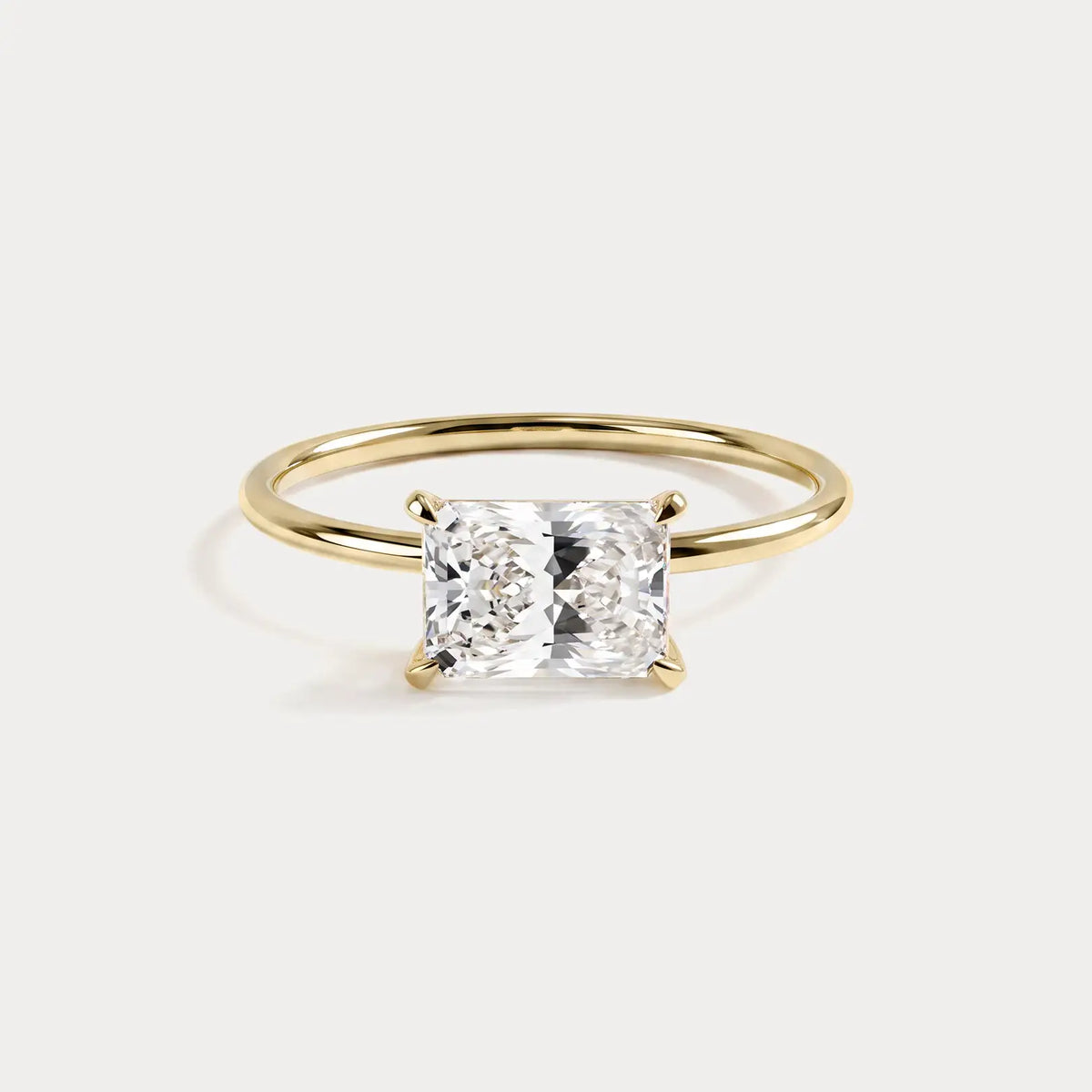 Jayla丨Minimalist Radiant Cut 1CT Lab Diamond Engagement Ring - Rings