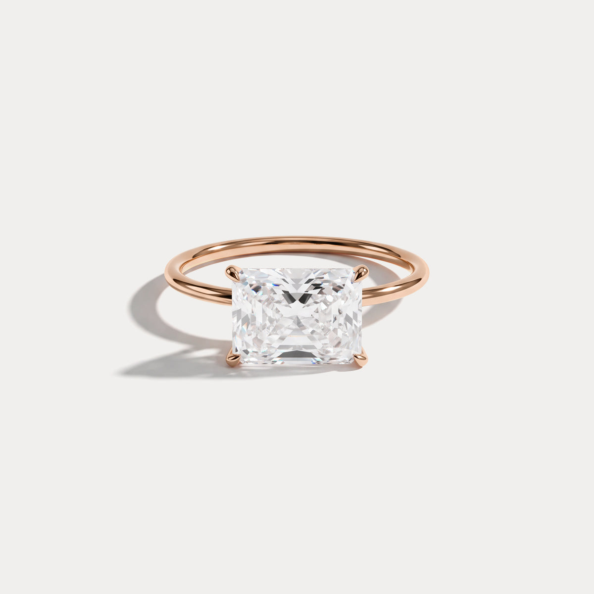 Jayla丨Minimalist Radiant Cut 2CT Lab Diamond Engagement Ring - Rings
