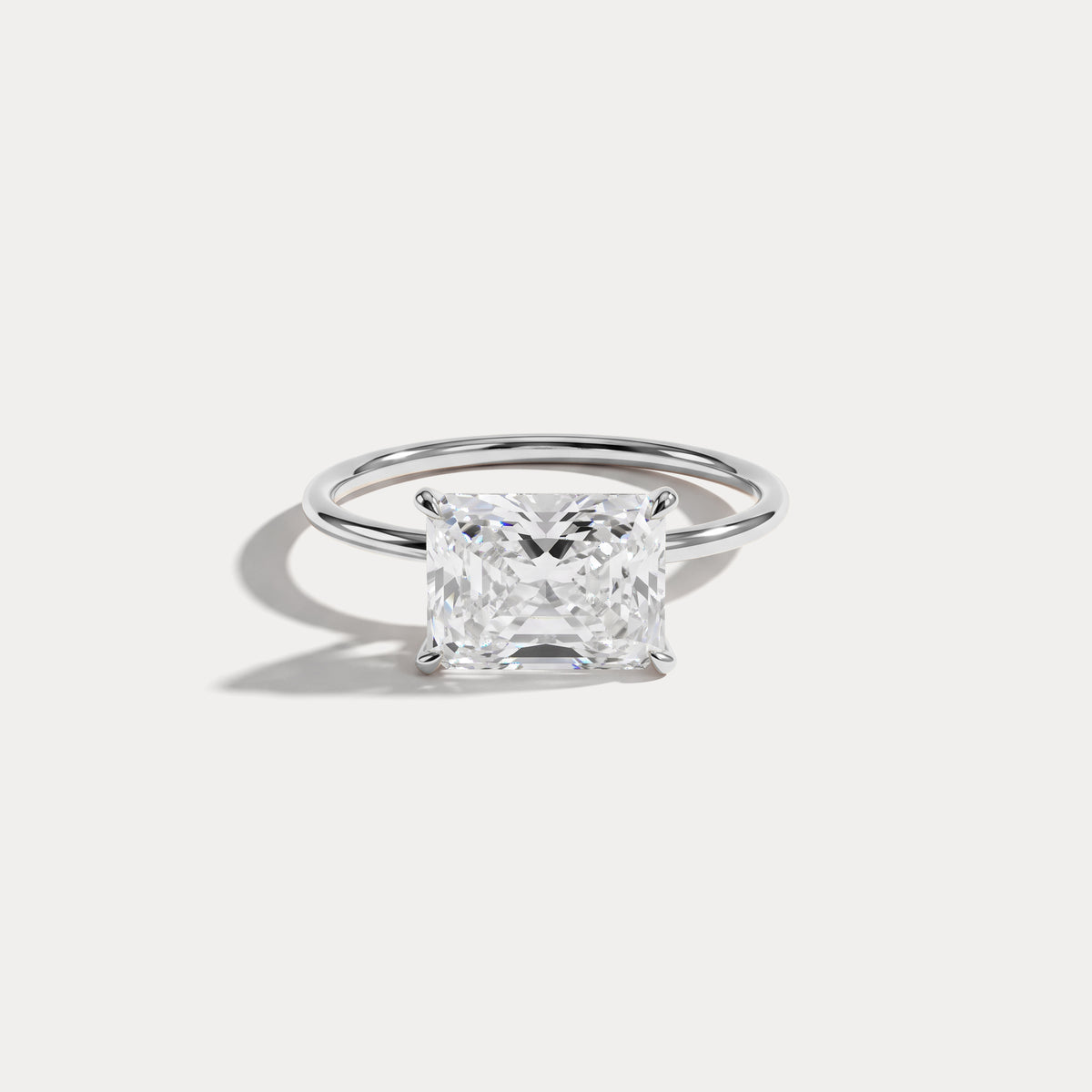 Jayla丨Minimalist Radiant Cut 2CT Lab Diamond Engagement Ring - Rings