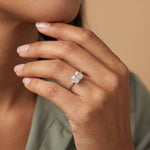 Jayla丨Minimalist Radiant Cut 2CT Lab Diamond Engagement Ring - Rings