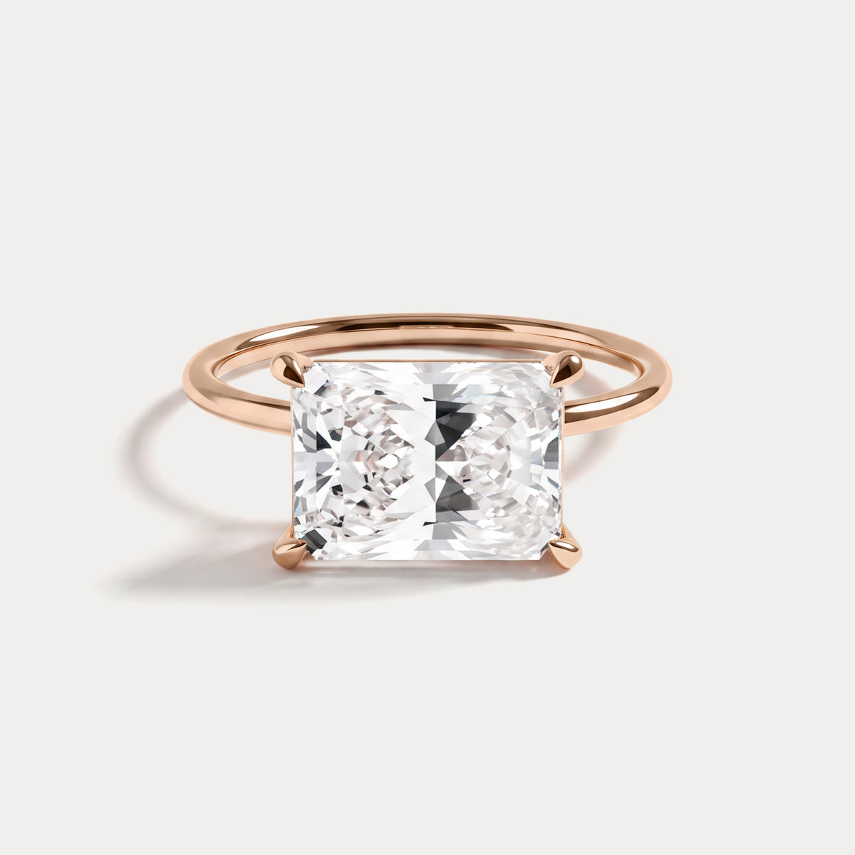 Jayla丨Minimalist Radiant Cut 3CT Lab Diamond Engagement Ring - Rings