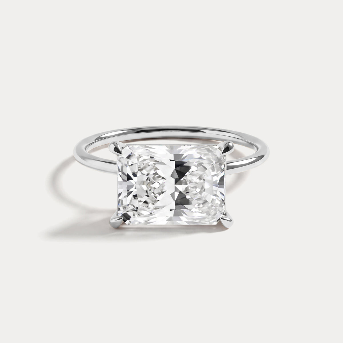 Jayla丨Minimalist Radiant Cut 3CT Lab Diamond Engagement Ring - Rings