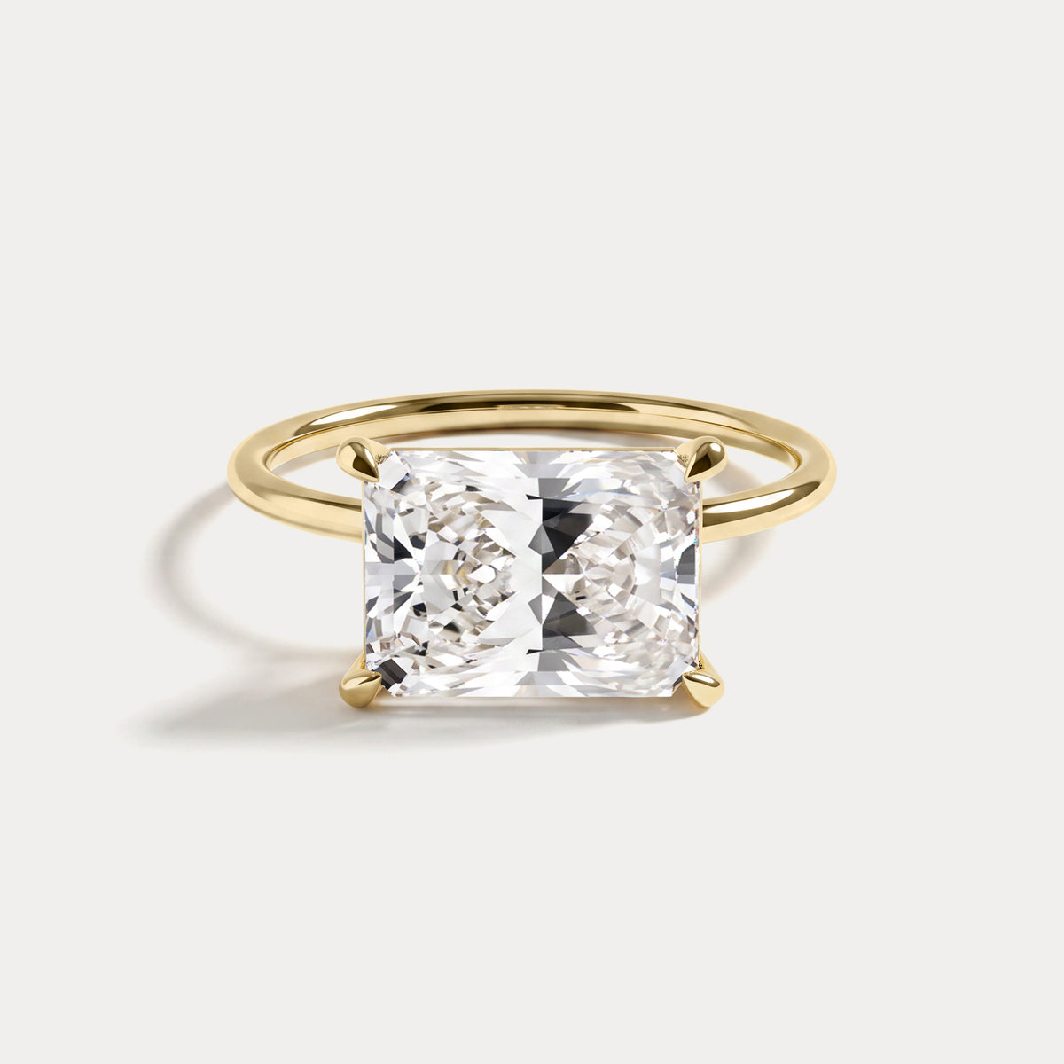 Jayla丨Minimalist Radiant Cut 3CT Lab Diamond Engagement Ring - Rings