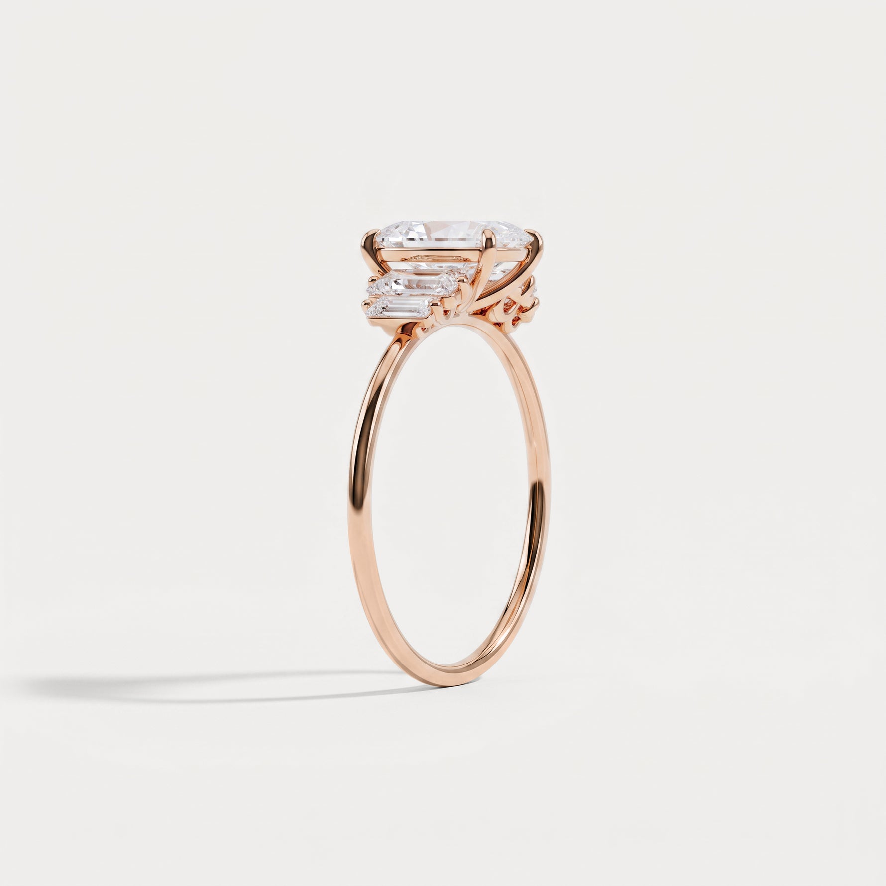 Bella丨1CT Radiant Lab Diamond Engagement Ring In 14K Solid Gold/Platinum - Rings