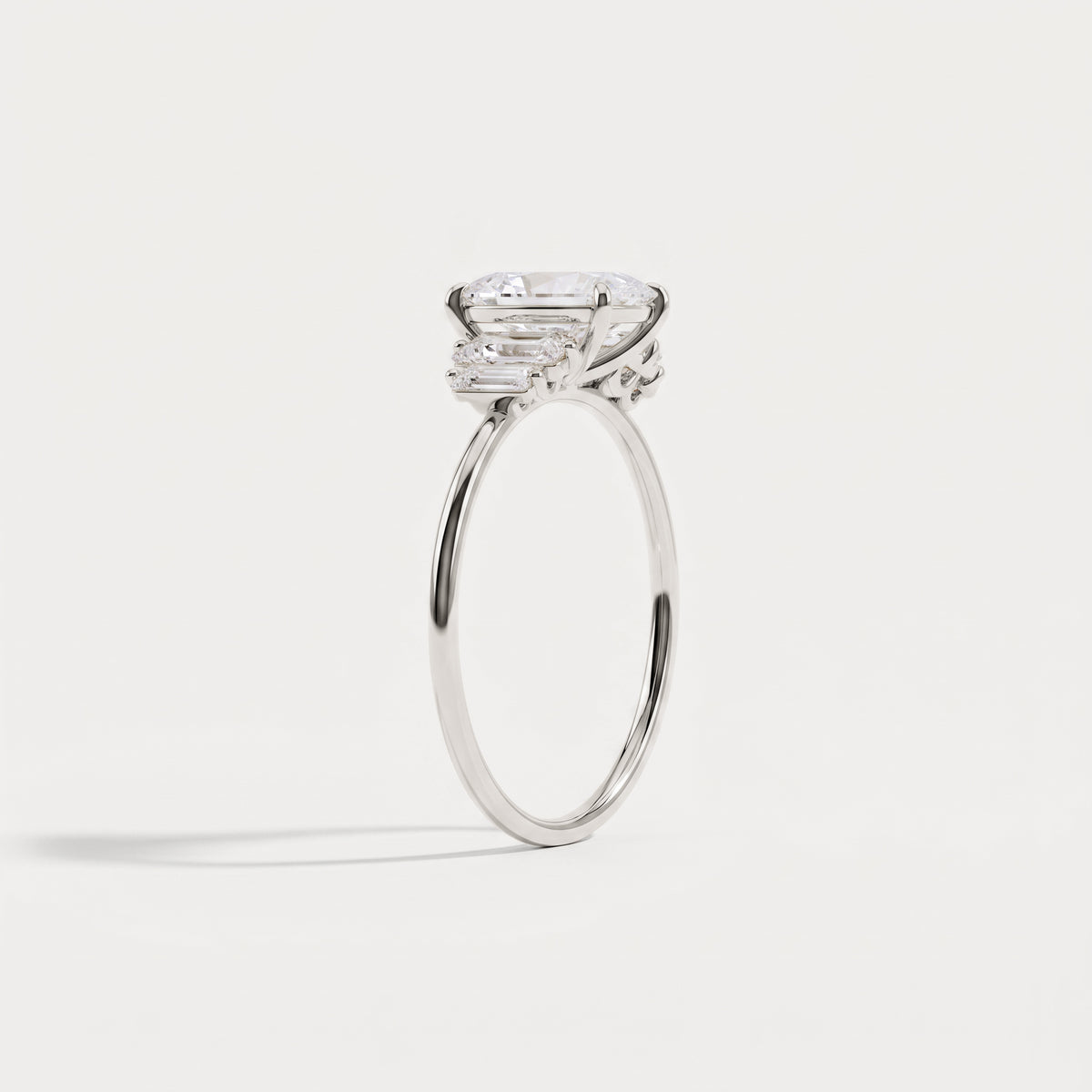 Bella丨1CT Radiant Lab Diamond Engagement Ring In 14K Solid Gold/Platinum - Rings