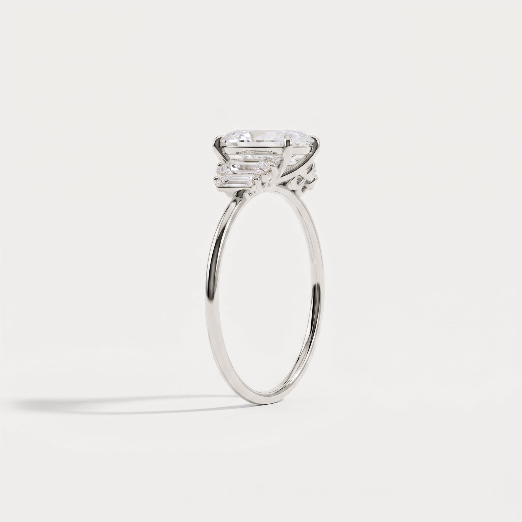 Bella丨1CT Radiant Lab Diamond Engagement Ring In 14K Solid Gold/Platinum - Rings
