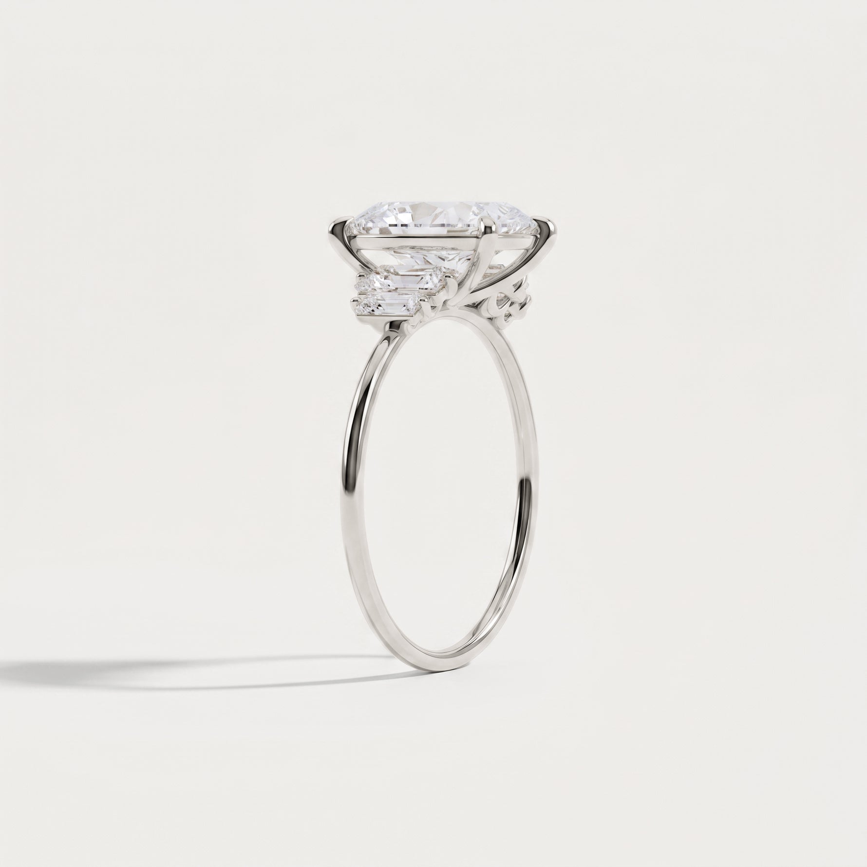 Bella丨2CT Radiant Lab Diamond Engagement Ring In 14K Solid Gold/Platinum - Rings