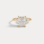 Bella丨2CT Radiant Lab Diamond Engagement Ring In 14K Solid Gold/Platinum - Rings