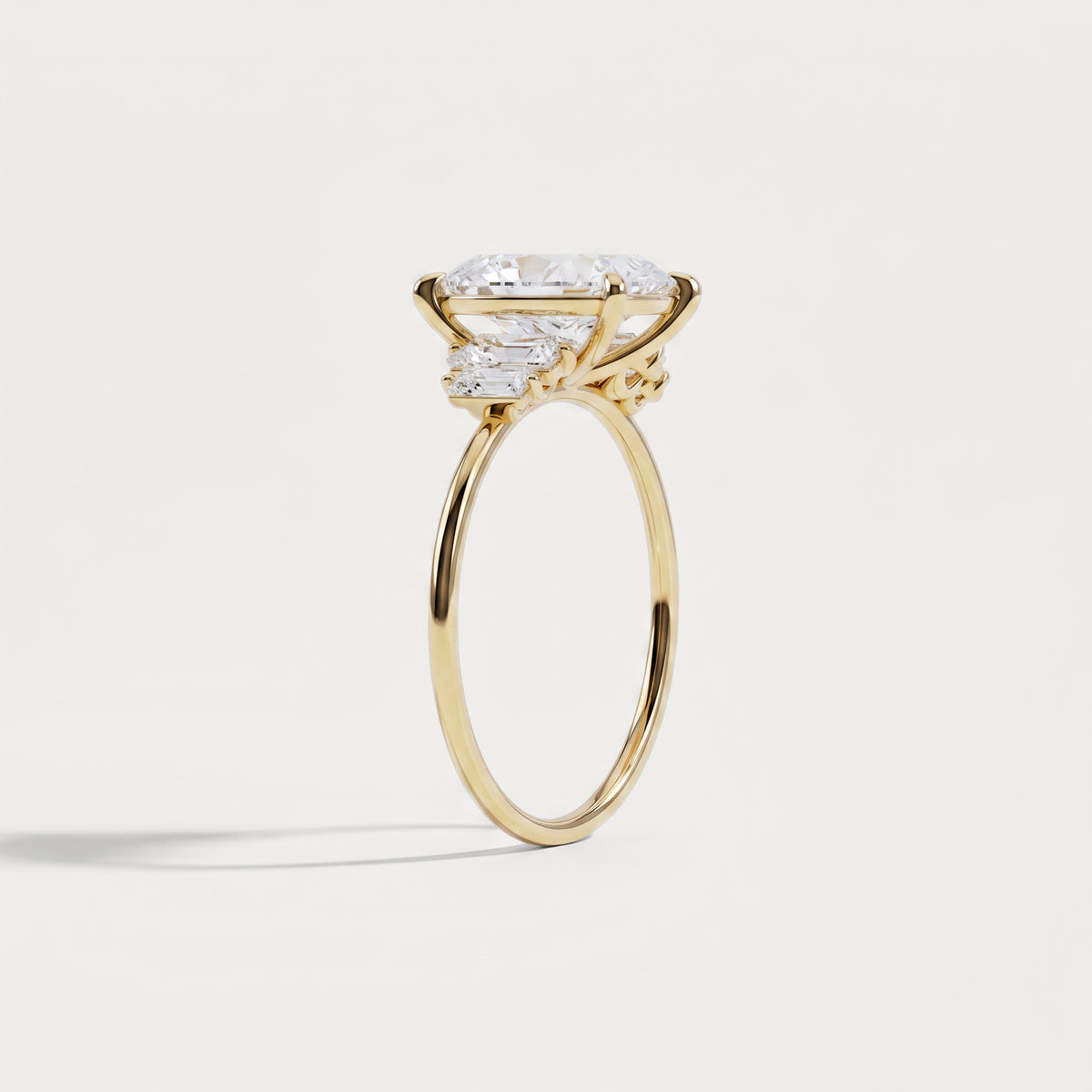 Bella丨2CT Radiant Lab Diamond Engagement Ring In 14K Solid Gold/Platinum - Rings