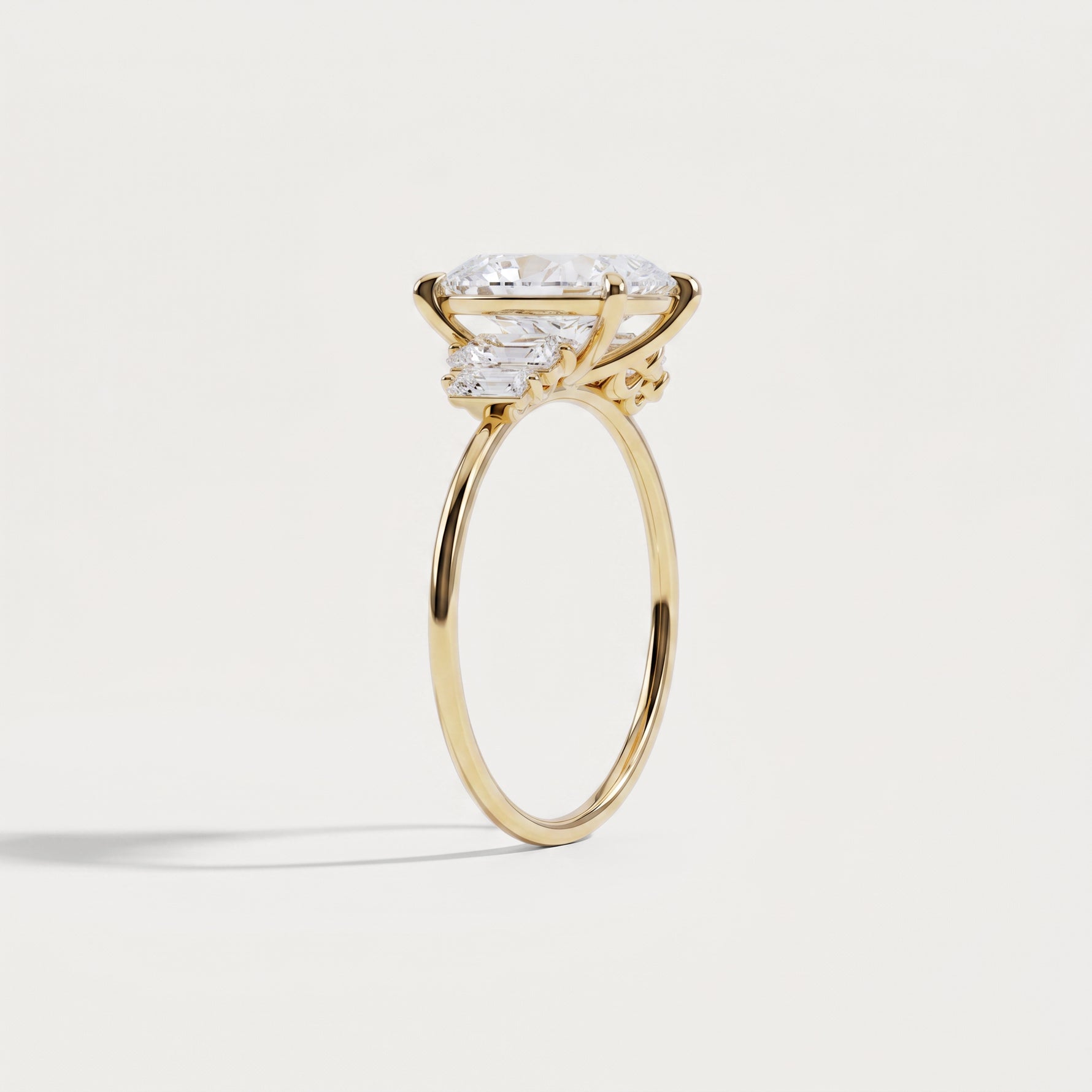 Bella丨2CT Radiant Lab Diamond Engagement Ring In 14K Solid Gold/Platinum - Rings