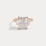 Bella丨3CT Radiant Lab Diamond Engagement Ring In 14K Solid Gold - Rings